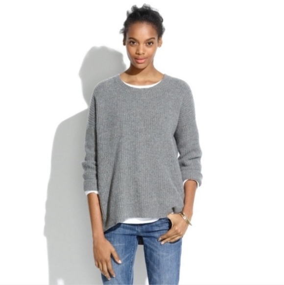 Madewell Gray Viewpoint Merino Wool Sweater Size XS - Picture 2 of 8